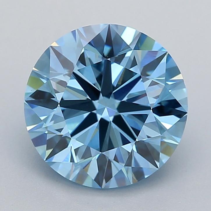 2.40 Ct. Fancy Vivid  Blue Round Lab Grown Diamond