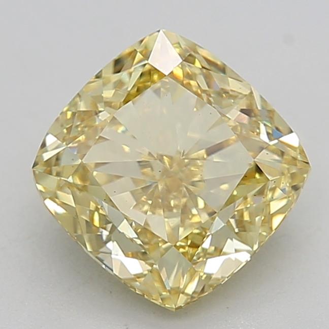 2.32 Ct. Fancy Intense Yellow Cushion Lab Grown Diamond