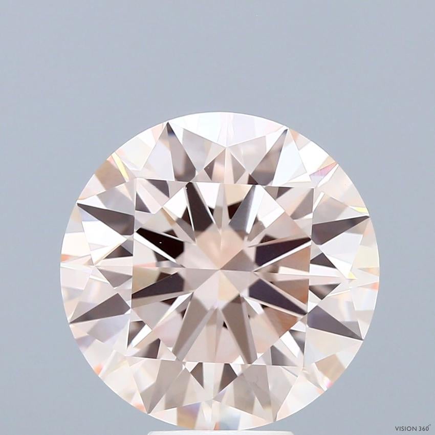 6.51 Ct. Fancy Pink Round Lab Grown Diamond