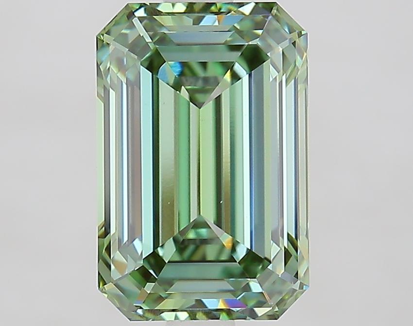 3.10 Ct. Fancy Vivid Green Emerald Lab Grown Diamond