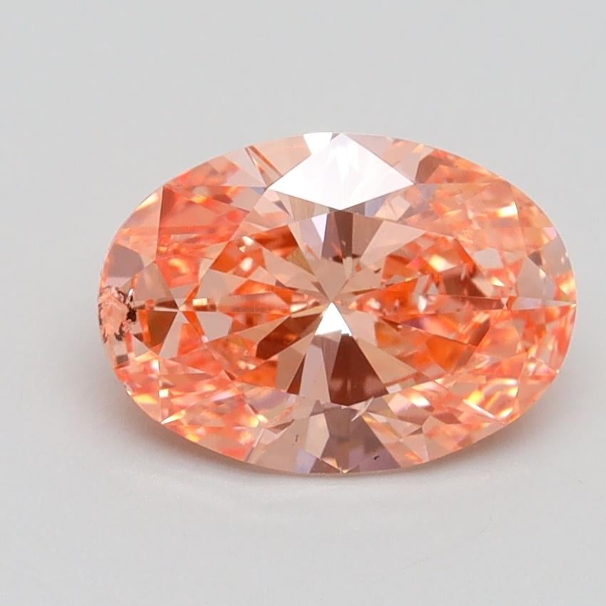 1.55 Ct. Fancy Vivid Pink Oval Lab Grown Diamond