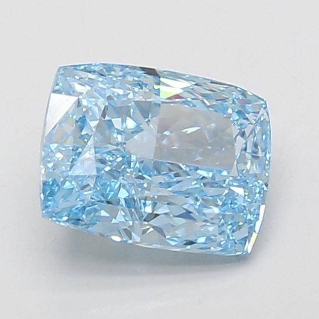 2.04 Ct. Fancy Vivid Blue Cushion Lab Grown Diamond