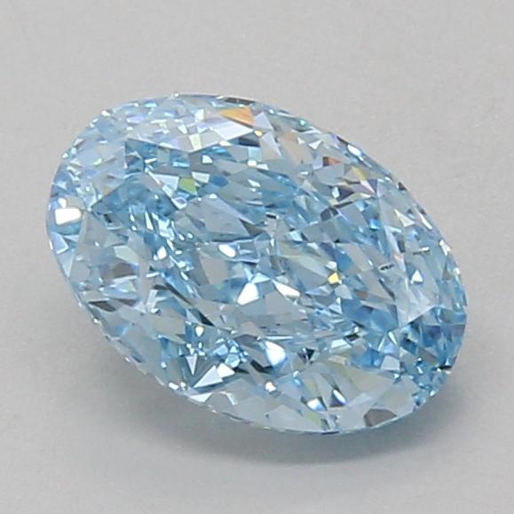 1.57 Ct. Fancy Vivid Blue Oval Lab Grown Diamond