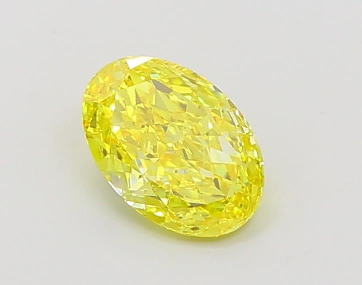 1.01 Ct. Fancy Vivid  Yellow Oval Lab Grown Diamond