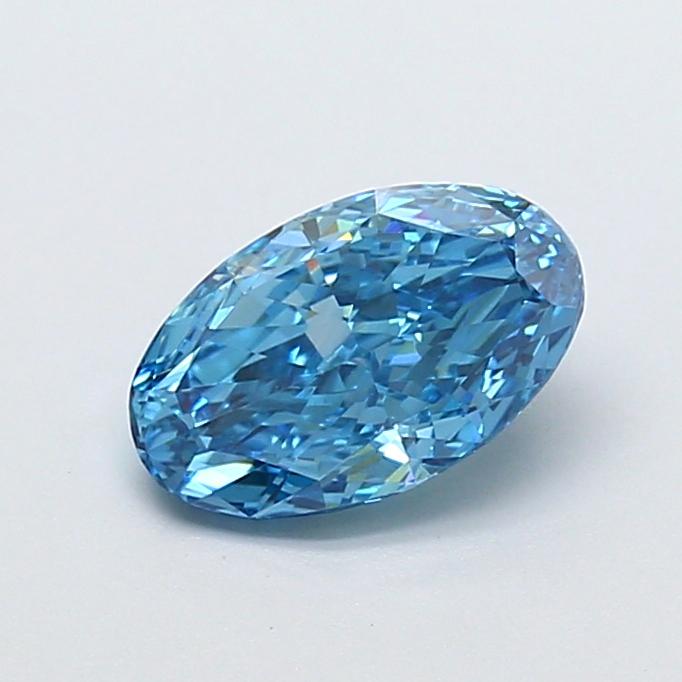 1.22 Ct. Fancy Vivid  Blue Oval Lab Grown Diamond