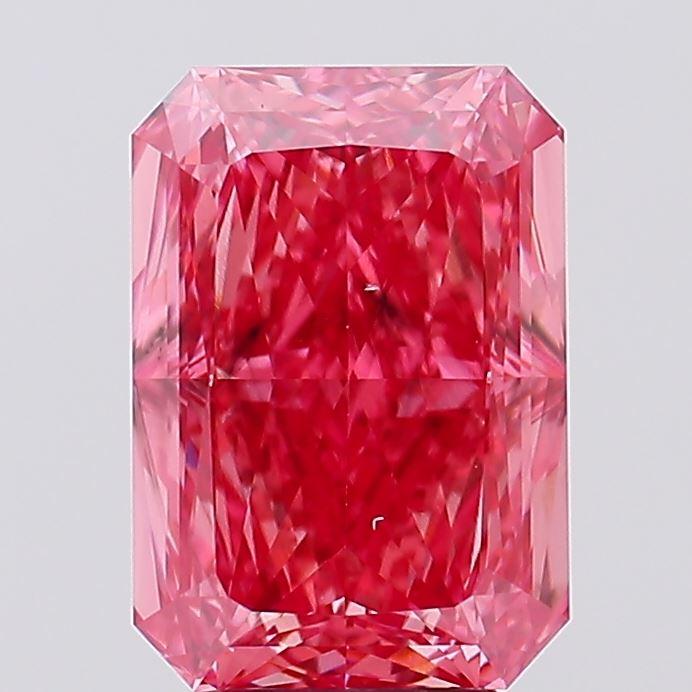 5.01 Ct. Fancy Vivid  Pink Radiant Lab Grown Diamond