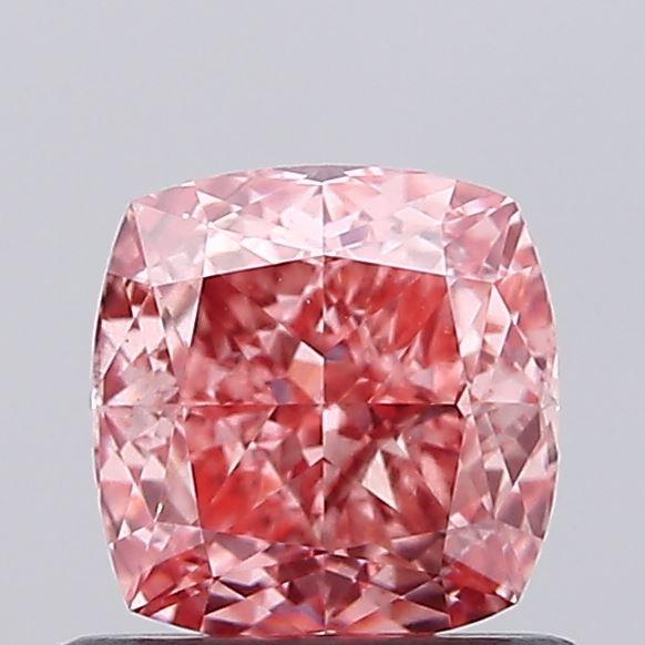 0.95 Ct. Fancy Vivid Pink Cushion Lab Grown Diamond