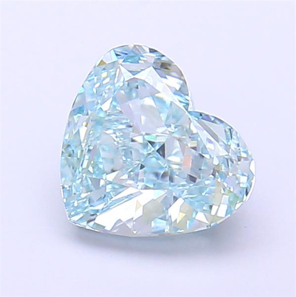 1.54 Ct. Fancy Vivid Green Heart Lab Grown Diamond