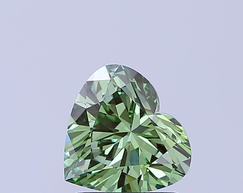 1.44 Ct. Fancy Vivid  Green Heart Lab Grown Diamond