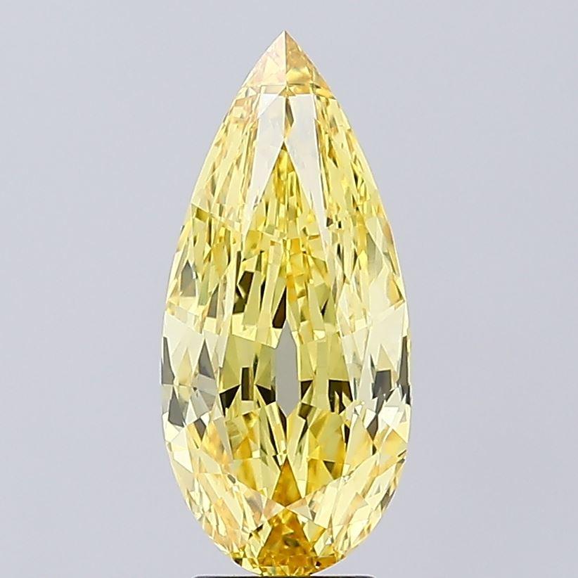 4.17 Ct. Fancy Intense Yellow Pear Lab Grown Diamond