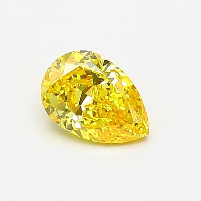 0.54 Ct. Fancy Vivid Yellow Pear Lab Grown Diamond