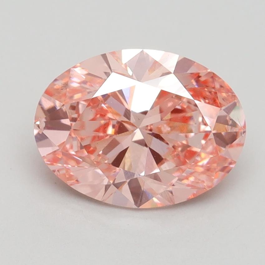 2.01 Ct. Fancy Vivid Pink Oval Lab Grown Diamond