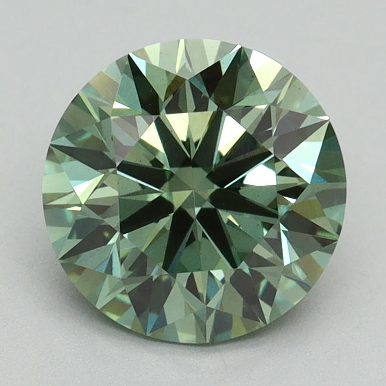 2.03 Ct. Fancy Vivid Green Round Lab Grown Diamond