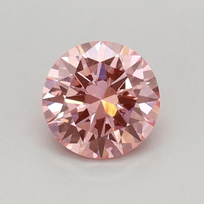 0.40 Ct. Fancy Vivid Pink Round Lab Grown Diamond