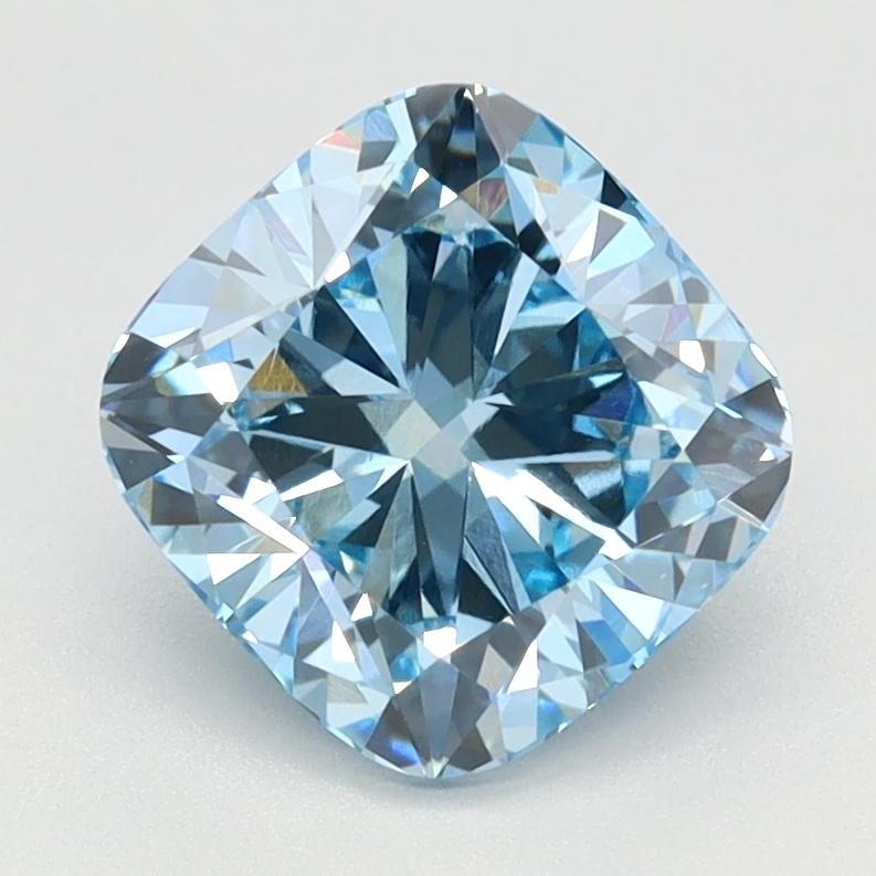 1.67 Ct. Fancy Intense Blue Cushion Lab Grown Diamond