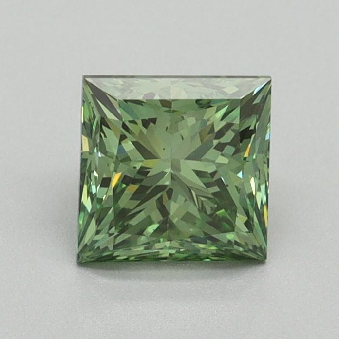 1.01 Ct. Fancy Vivid Green Princess Lab Grown Diamond