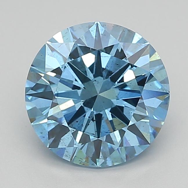 3.00 Ct. Fancy Vivid  Blue Round Lab Grown Diamond