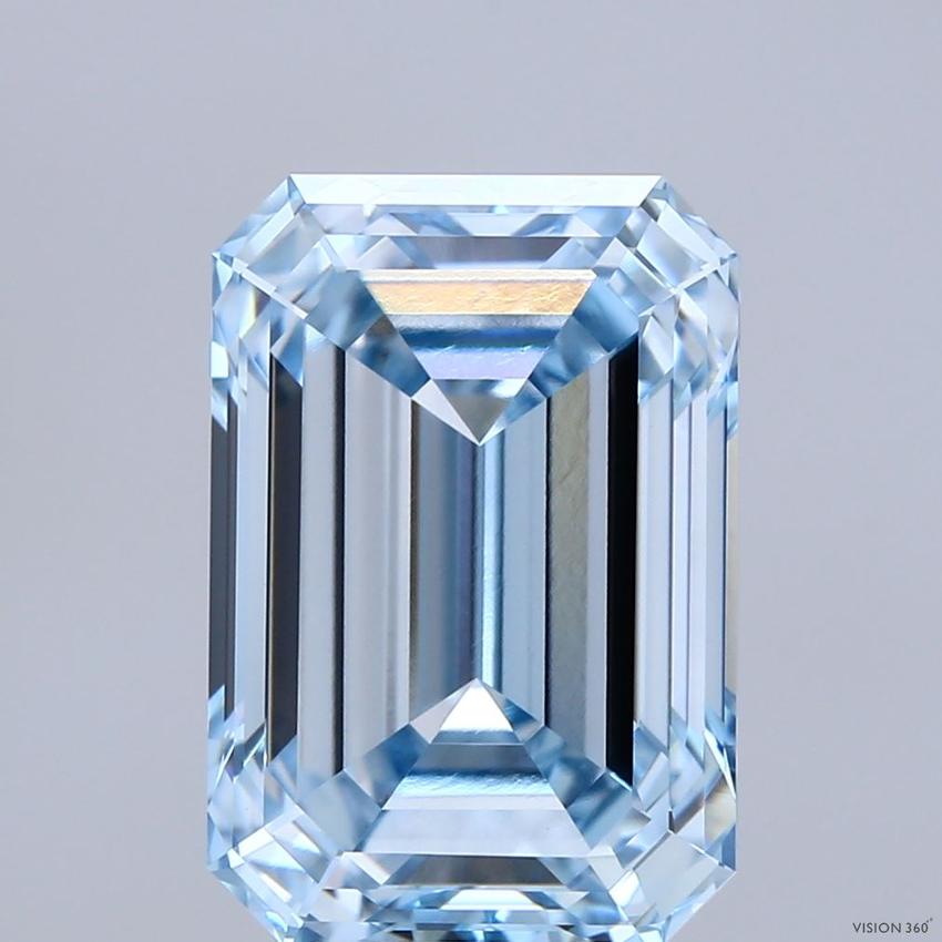 6.87 Ct. Fancy Blue Emerald Lab Grown Diamond