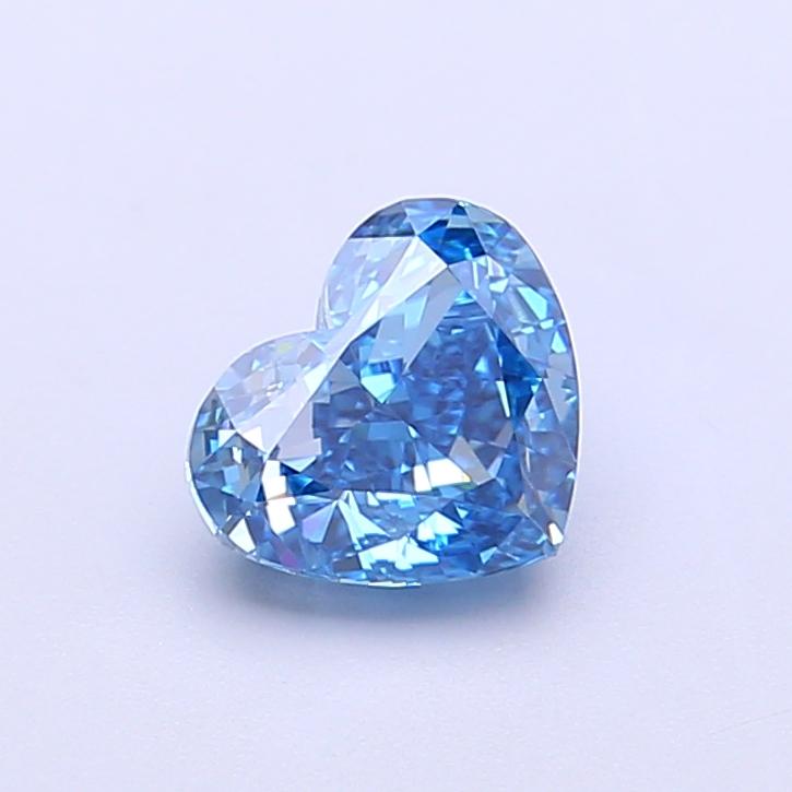 1.09 Ct. Fancy Vivid  Blue Heart Lab Grown Diamond
