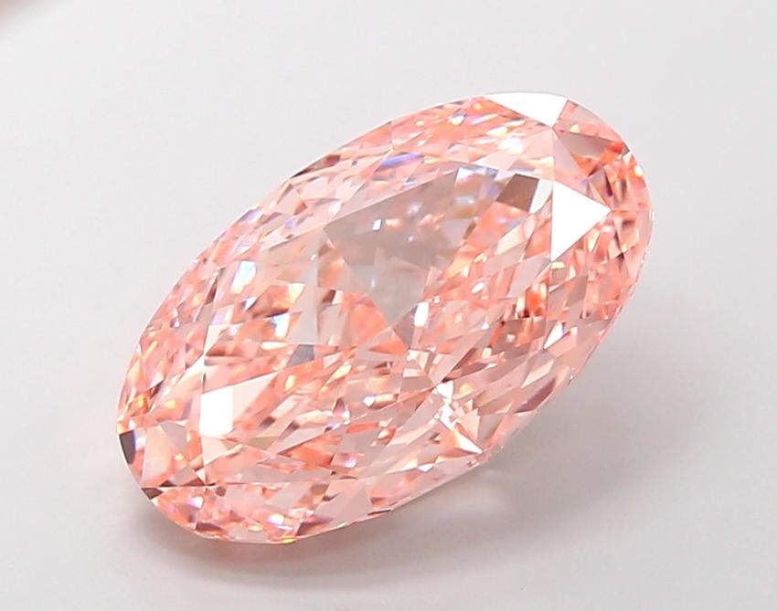 10.10 Ct. Fancy Vivid Pink Oval Lab Grown Diamond