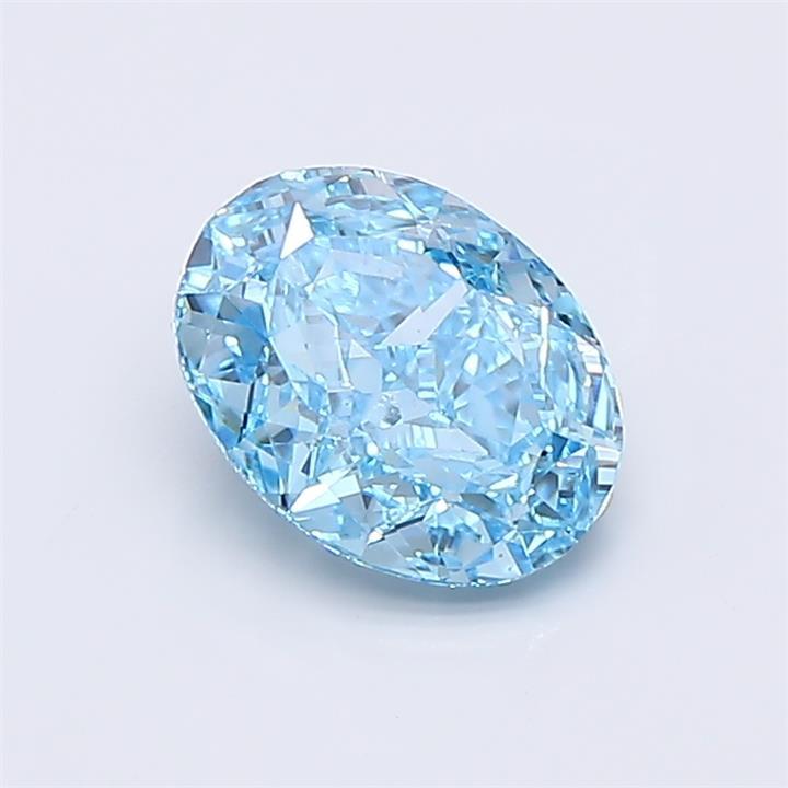 1.50 Ct. Fancy Vivid Blue Oval Lab Grown Diamond