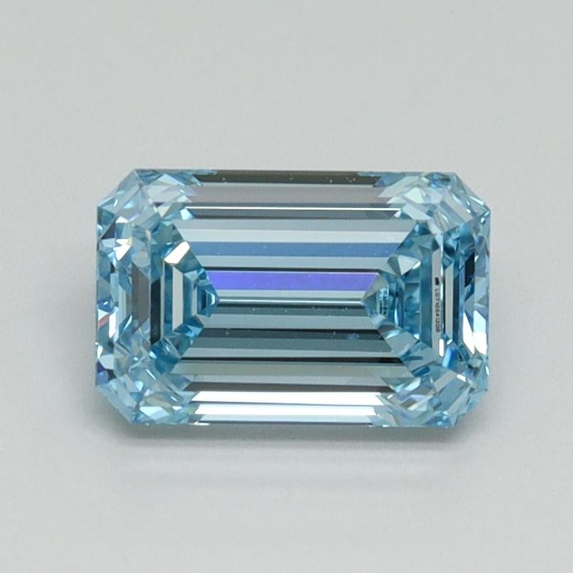 1.13 Ct. Fancy Intense Blue Emerald Lab Grown Diamond