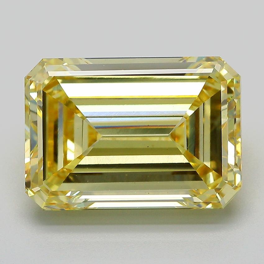 9.03 Ct. Fancy Intense  Yellow Emerald Lab Grown Diamond