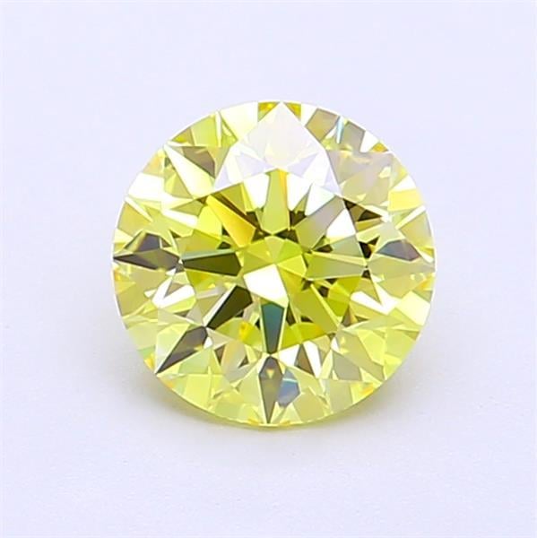 1.02 Ct. Fancy Vivid  Yellow Round Lab Grown Diamond