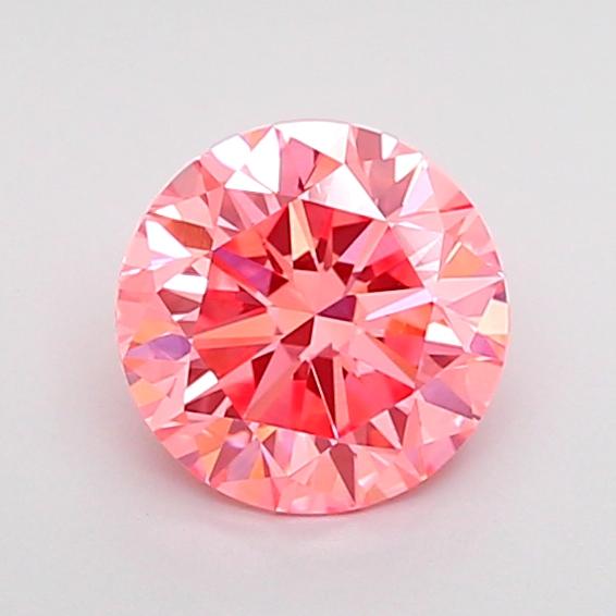 0.84 Ct. Fancy Vivid Pink Round Lab Grown Diamond