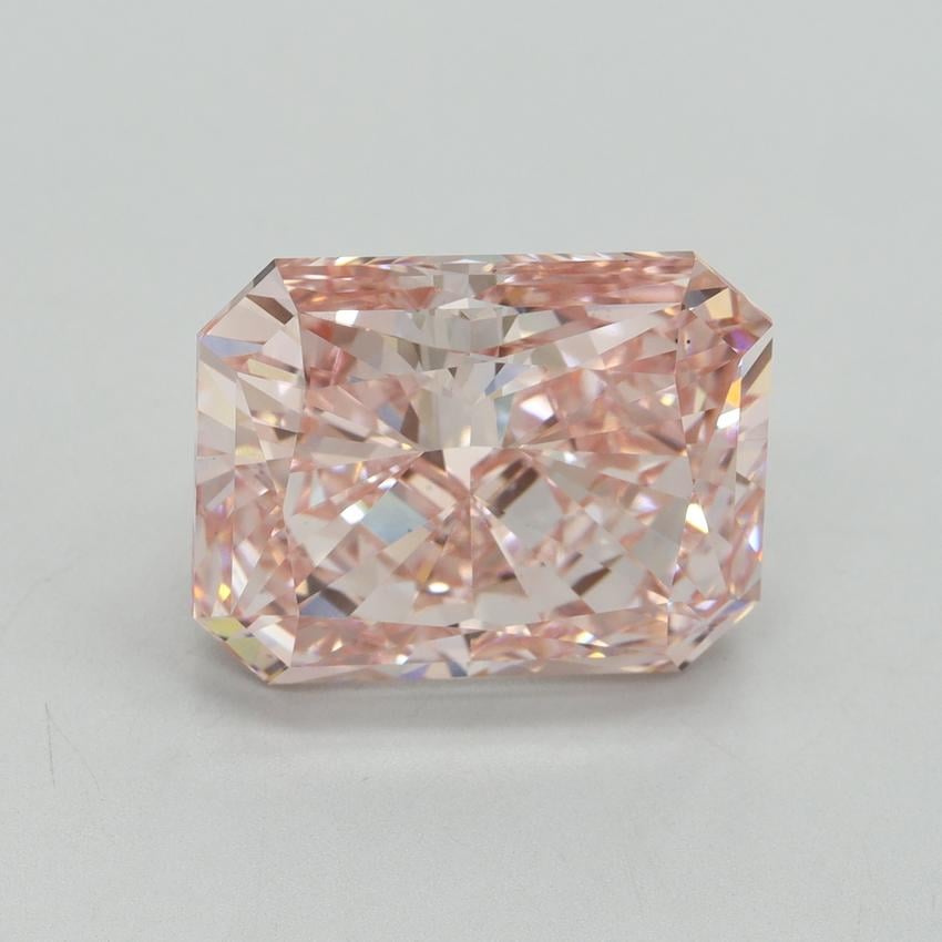 9.11 Ct. Fancy Vivid Pink Radiant Lab Grown Diamond