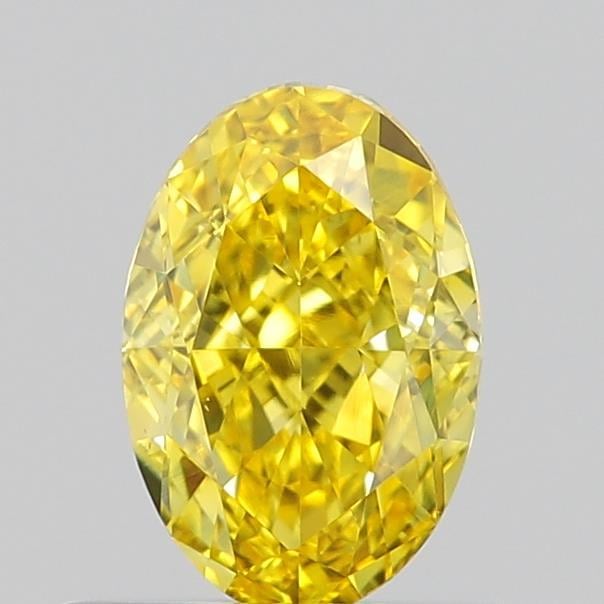 0.54 Ct. Fancy Vivid Yellow Oval Lab Grown Diamond