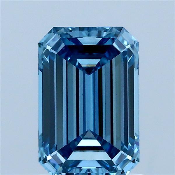 1.41 Ct. Fancy Vivid Blue Emerald Lab Grown Diamond