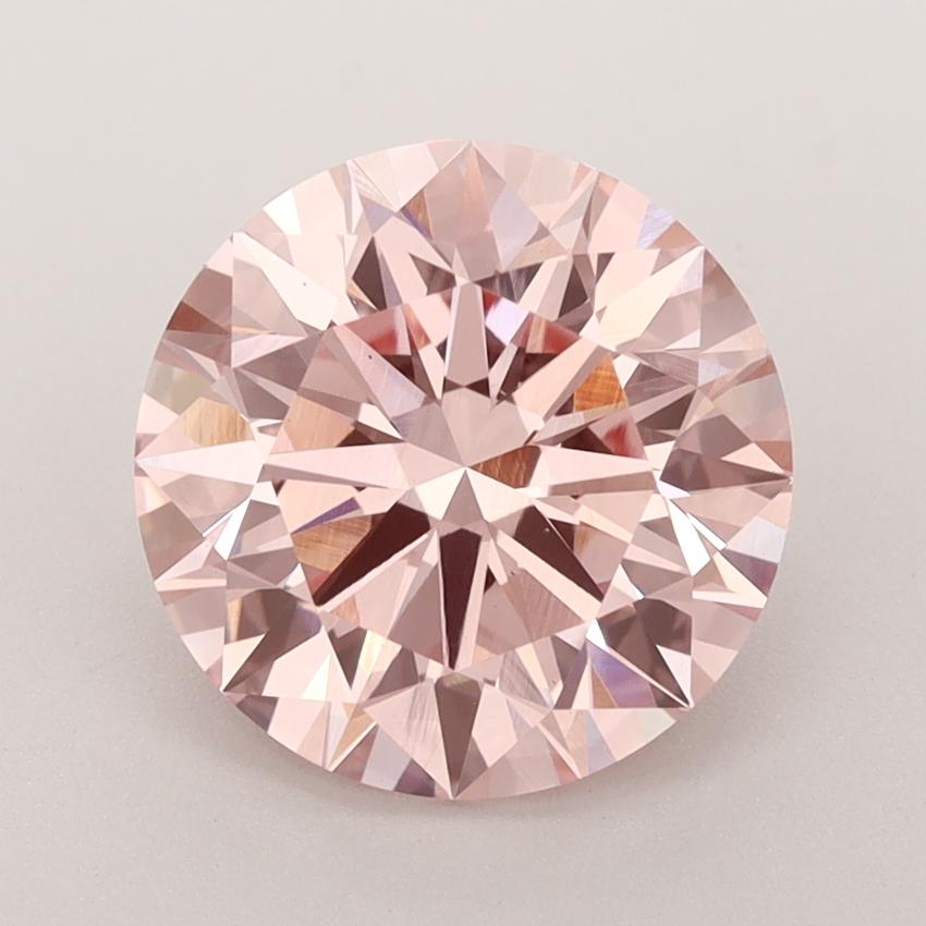 3.40 Ct. Fancy Pink Round Lab Grown Diamond