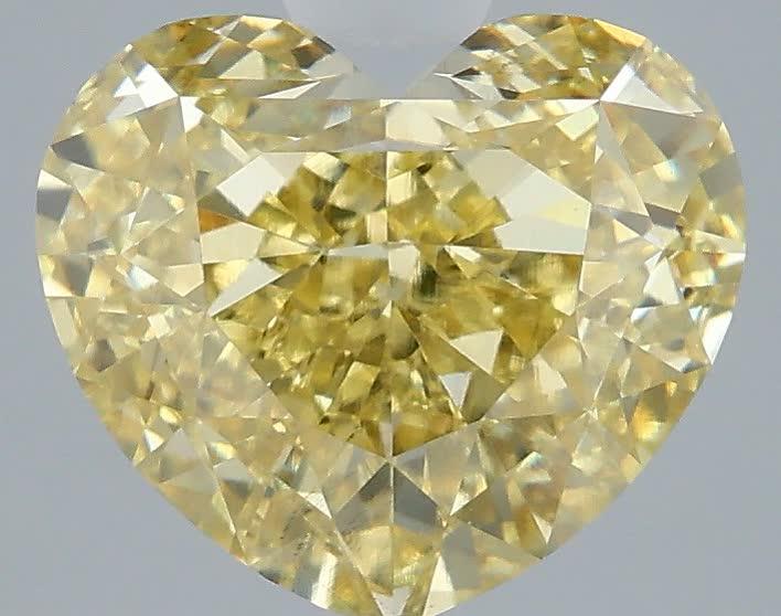 3.05 Ct. Fancy Intense Yellow Heart Lab Grown Diamond
