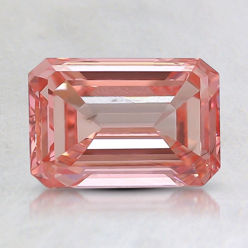 1.55 Ct. Fancy Orangy Pink Emerald Lab Grown Diamond