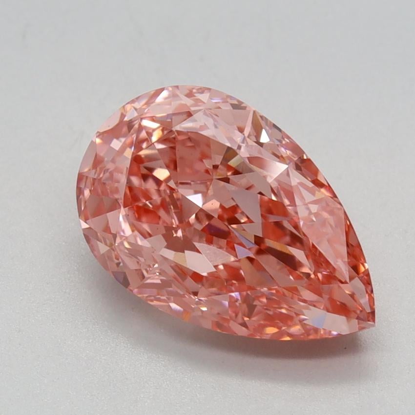 2.39 Ct. Fancy Vivid Pink Pear Lab Grown Diamond