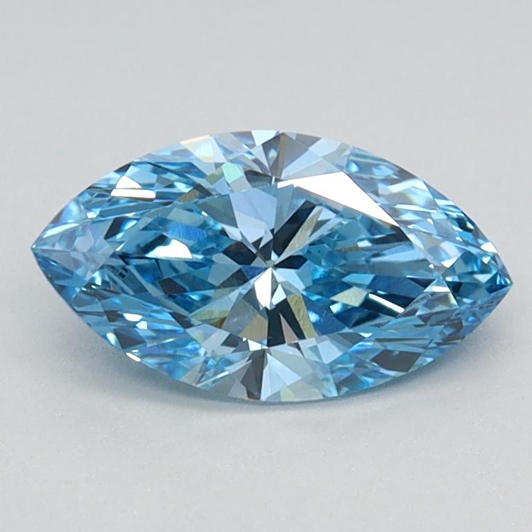 0.77 Ct. Fancy Vivid Blue Marquise Lab Grown Diamond