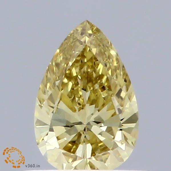 0.43 Ct. Fancy Intense Yellow Pear Lab Grown Diamond