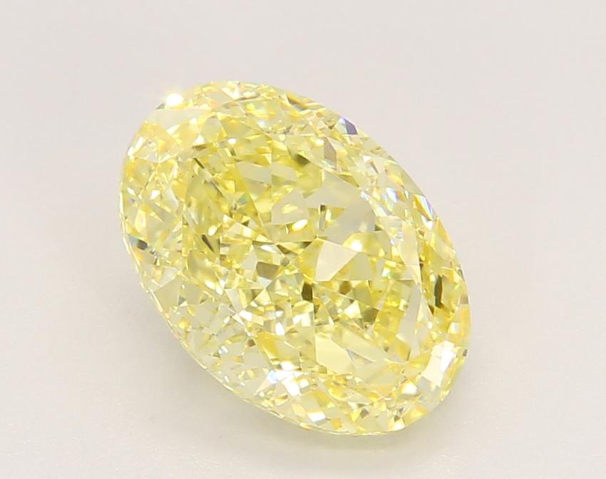 3.38 Ct. Fancy Intense Yellow Oval Lab Grown Diamond