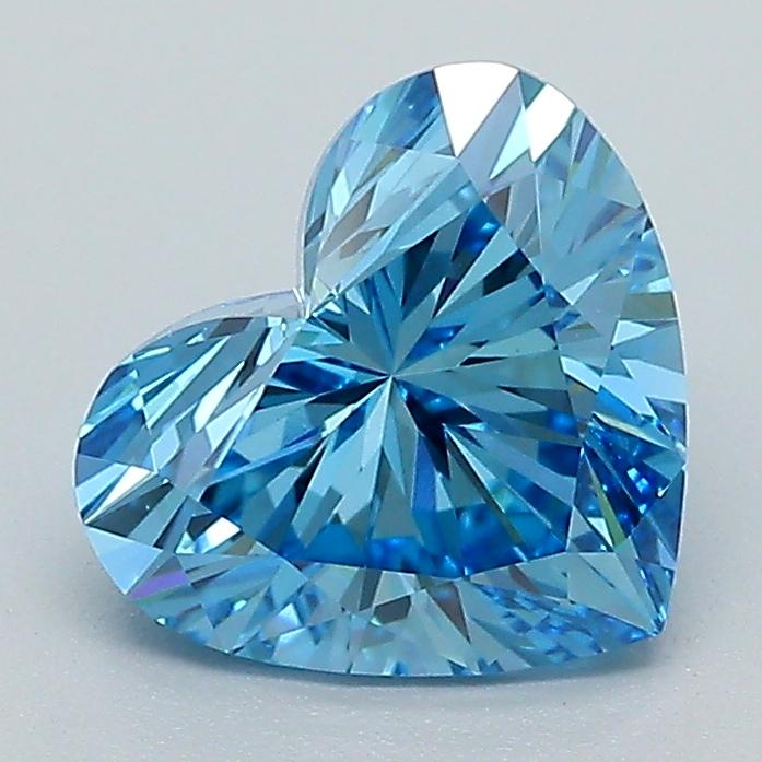 1.78 Ct. Fancy Vivid Blue Heart Lab Grown Diamond