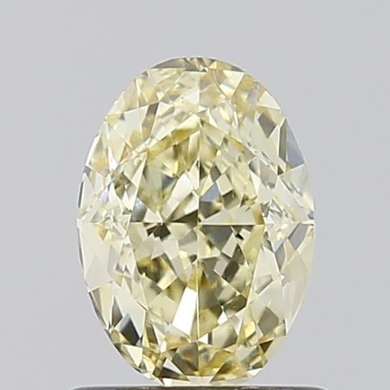 0.91 Ct. Fancy Light Yellow Oval Lab Grown Diamond