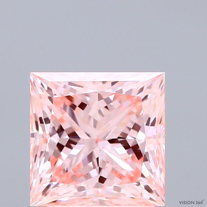 2.49 Ct. Fancy Intense Pink Princess Lab Grown Diamond
