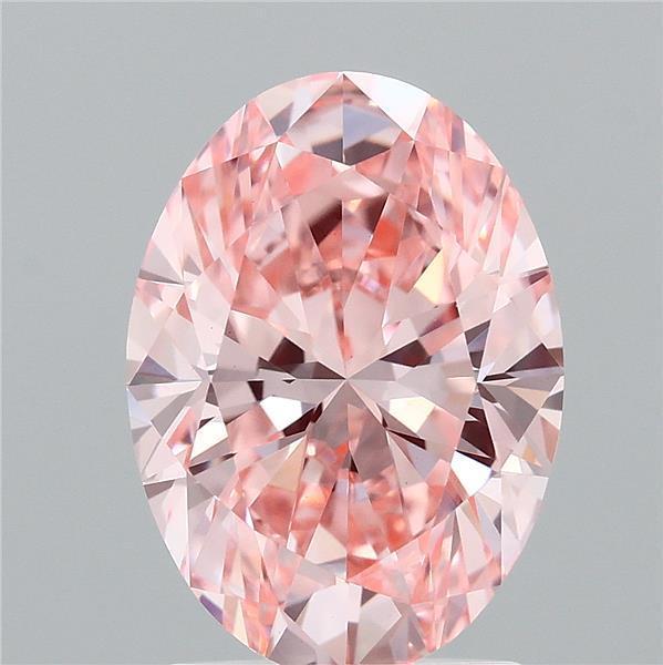 2.03 Ct. Fancy Vivid Pink Oval Lab Grown Diamond