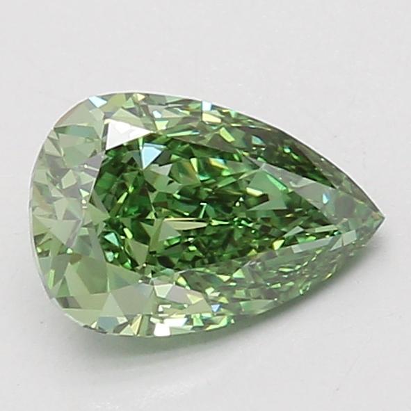 1.53 Ct. Fancy Vivid Green Pear Lab Grown Diamond