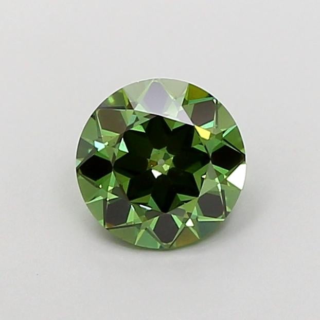 1.04 Ct. Fancy Vivid Green Round Lab Grown Diamond