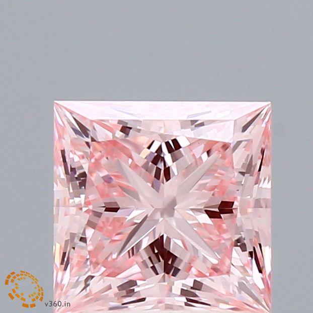 1.84 Ct. Fancy Intense Pink Princess Lab Grown Diamond