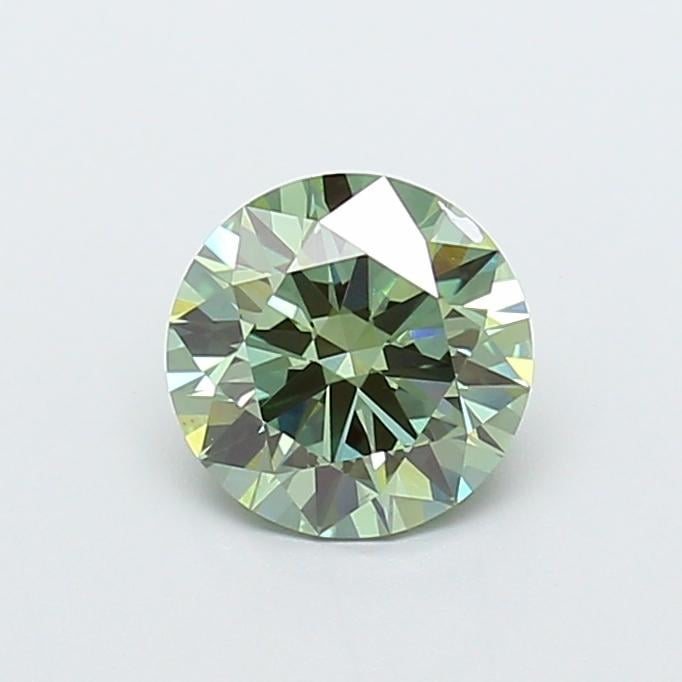 1.52 Ct. Fancy Vivid Green Round Lab Grown Diamond