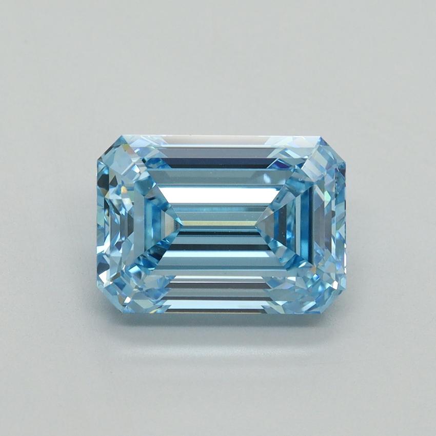 3.14 Ct. Fancy Vivid Blue Emerald Lab Grown Diamond