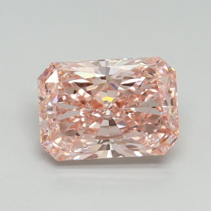 3.04 Ct. Fancy Vivid Pink Radiant Lab Grown Diamond