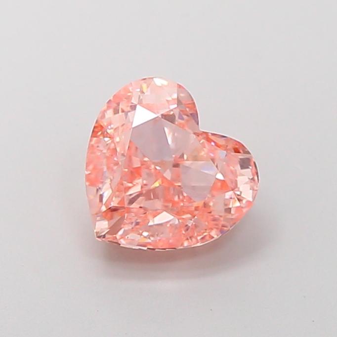 2.18 Ct. Fancy Intense  Pink Heart Lab Grown Diamond